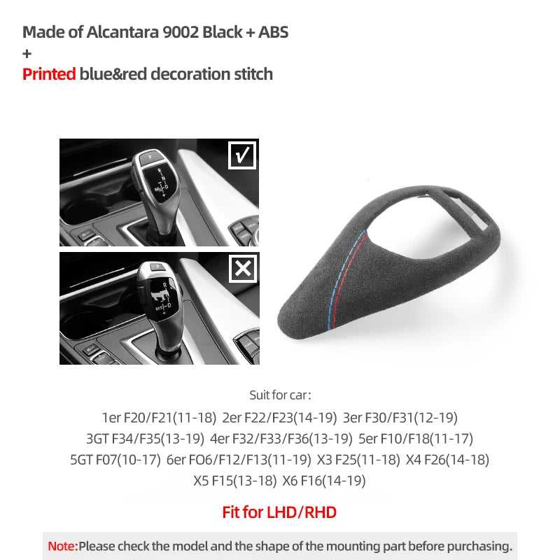 Alcantara Schaltknauf Abdeckung